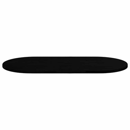 vidaXL Tischplatte Dunkelbraun 100x50x2 cm Massivholz Eiche Oval