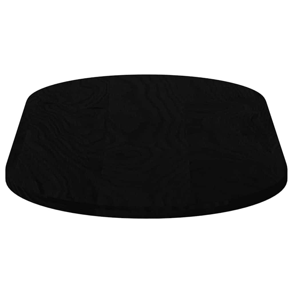 vidaXL Tischplatte Dunkelbraun 100x50x2 cm Massivholz Eiche Oval