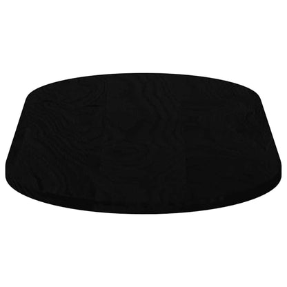 vidaXL Tischplatte Dunkelbraun 100x50x2 cm Massivholz Eiche Oval