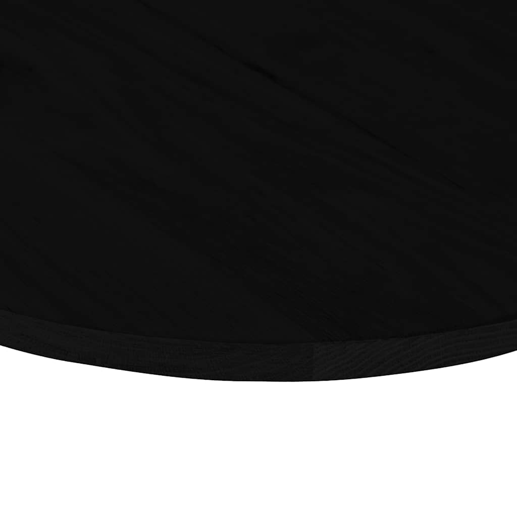 vidaXL Tischplatte Dunkelbraun 100x50x2 cm Massivholz Eiche Oval