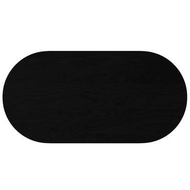 vidaXL Tischplatte Dunkelbraun 120x60x2 cm Massivholz Eiche Oval