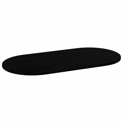 vidaXL Tischplatte Dunkelbraun 120x60x2 cm Massivholz Eiche Oval