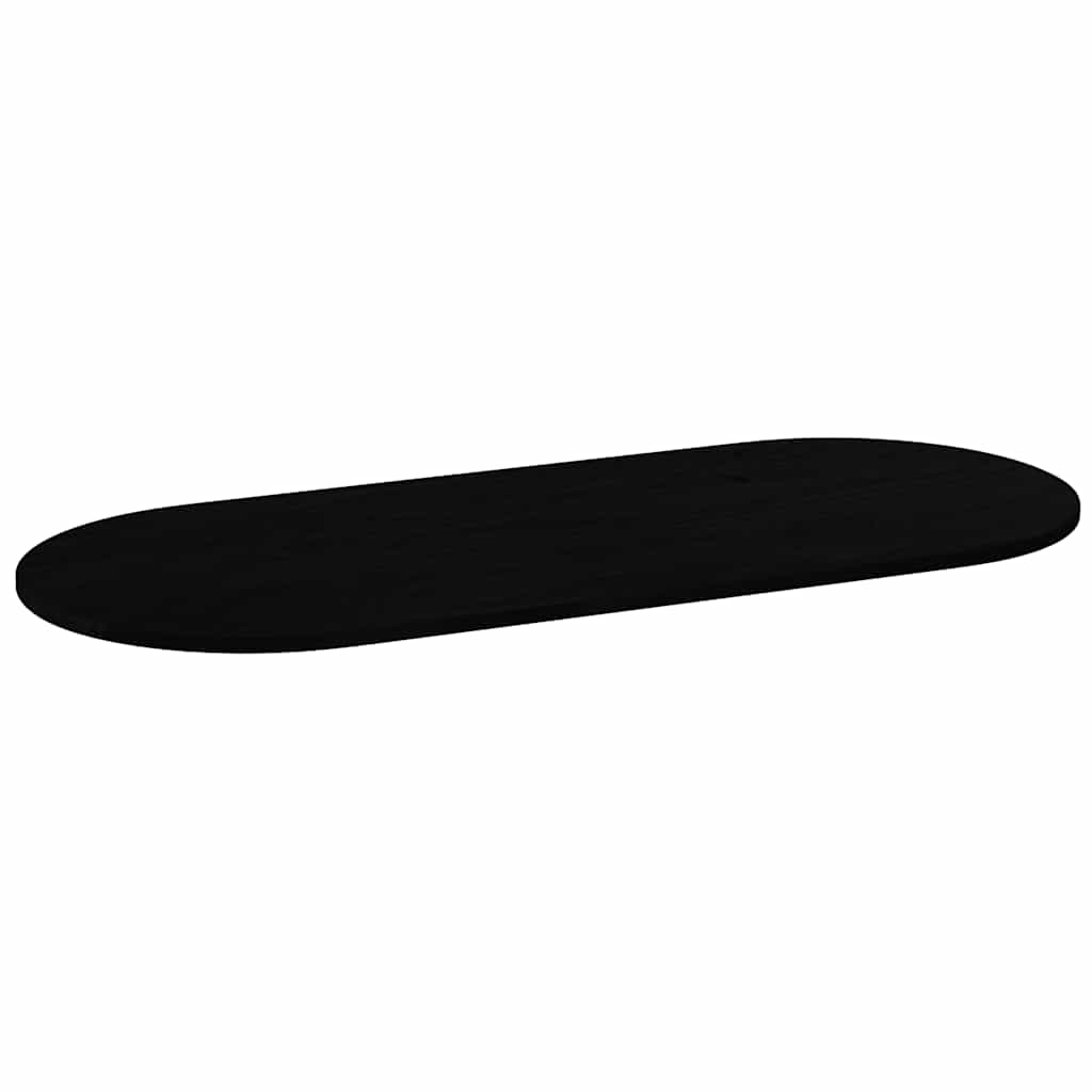 vidaXL Tischplatte Dunkelbraun 140x60x2 cm Massivholz Eiche Oval