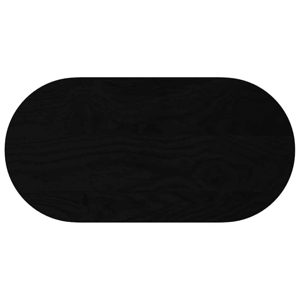 vidaXL Tischplatte Dunkelbraun 80x40x4 cm Massivholz Eiche Oval