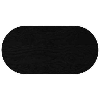 vidaXL Tischplatte Dunkelbraun 80x40x4 cm Massivholz Eiche Oval
