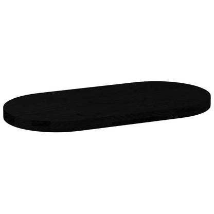 vidaXL Tischplatte Dunkelbraun 80x40x4 cm Massivholz Eiche Oval