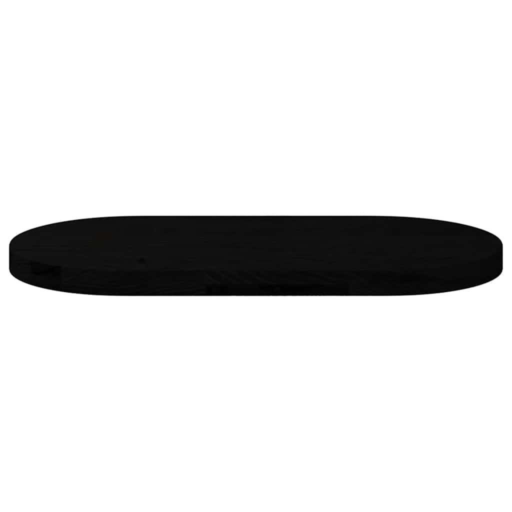 vidaXL Tischplatte Dunkelbraun 80x40x4 cm Massivholz Eiche Oval