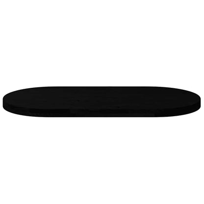 vidaXL Tischplatte Dunkelbraun 100x50x4 cm Massivholz Eiche Oval