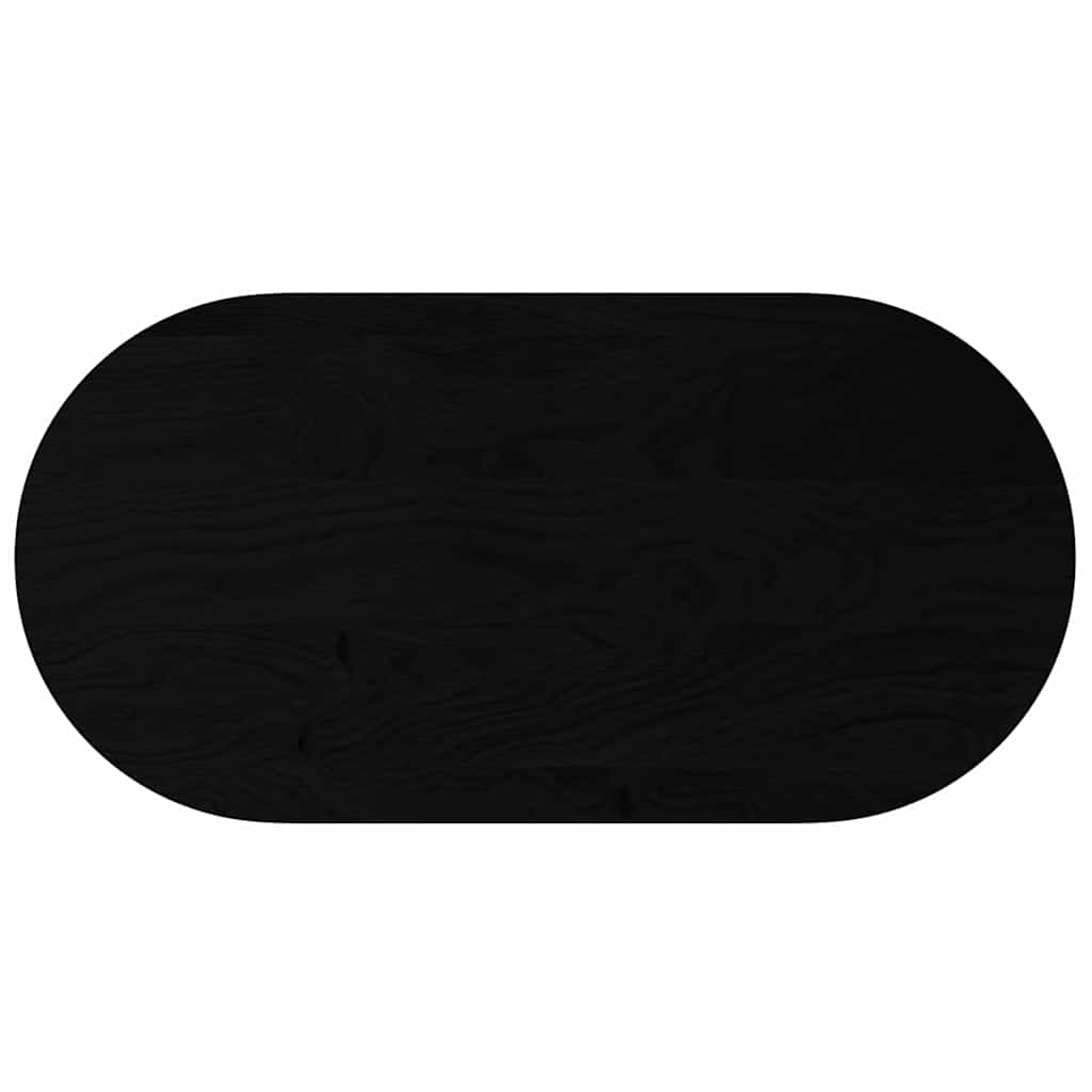 vidaXL Tischplatte Dunkelbraun 120x60x4 cm Massivholz Eiche Oval