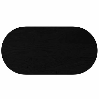 vidaXL Tischplatte Dunkelbraun 120x60x4 cm Massivholz Eiche Oval