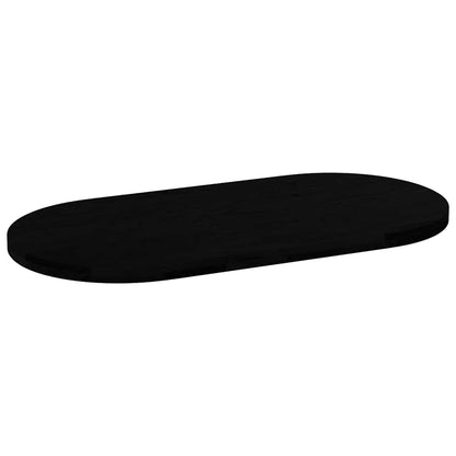 vidaXL Tischplatte Dunkelbraun 120x60x4 cm Massivholz Eiche Oval