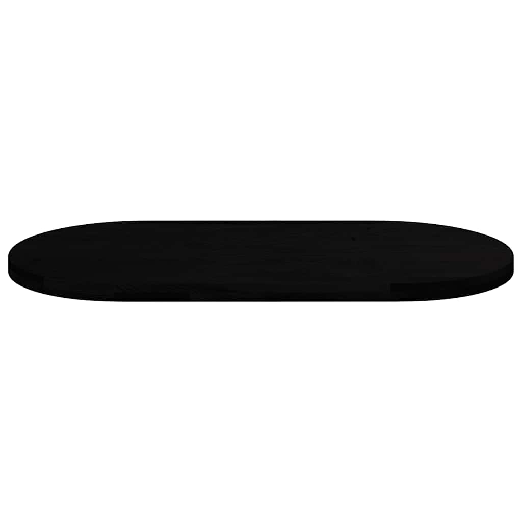 vidaXL Tischplatte Dunkelbraun 120x60x4 cm Massivholz Eiche Oval