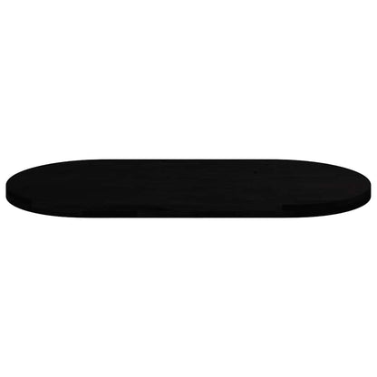 vidaXL Tischplatte Dunkelbraun 120x60x4 cm Massivholz Eiche Oval