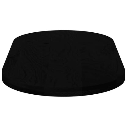vidaXL Tischplatte Dunkelbraun 120x60x4 cm Massivholz Eiche Oval
