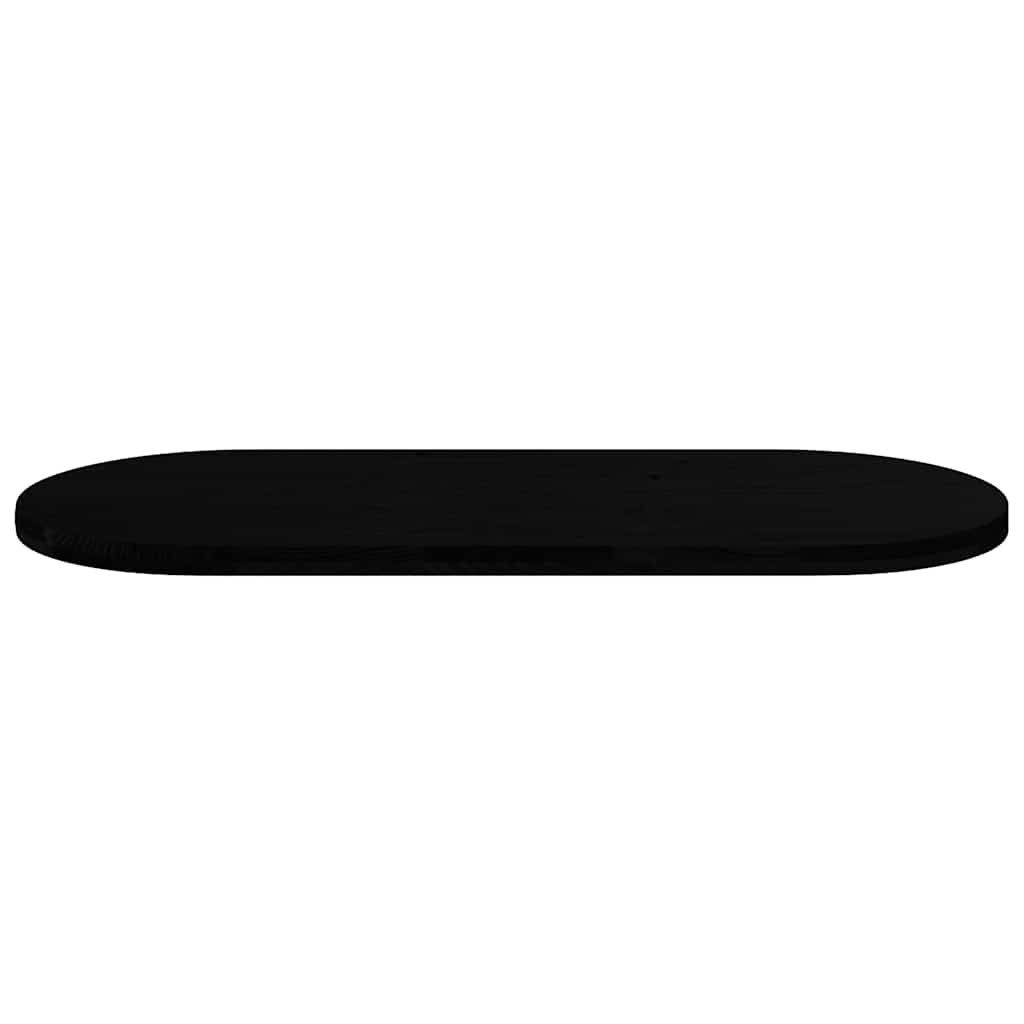 vidaXL Tischplatte Dunkelbraun 140x60x4 cm Massivholz Eiche Oval