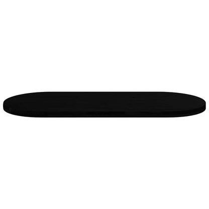 vidaXL Tischplatte Dunkelbraun 140x60x4 cm Massivholz Eiche Oval