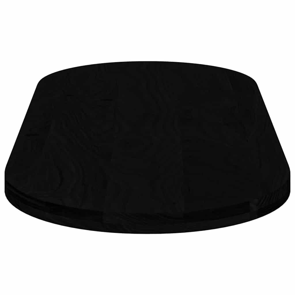 vidaXL Tischplatte Dunkelbraun 140x60x4 cm Massivholz Eiche Oval