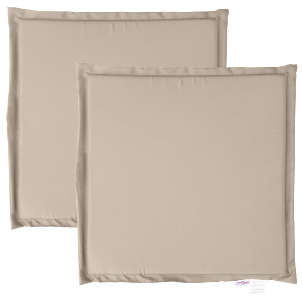 vidaXL Coussins de jardin 2 pcs Taupe 45x45x2 cm Carré