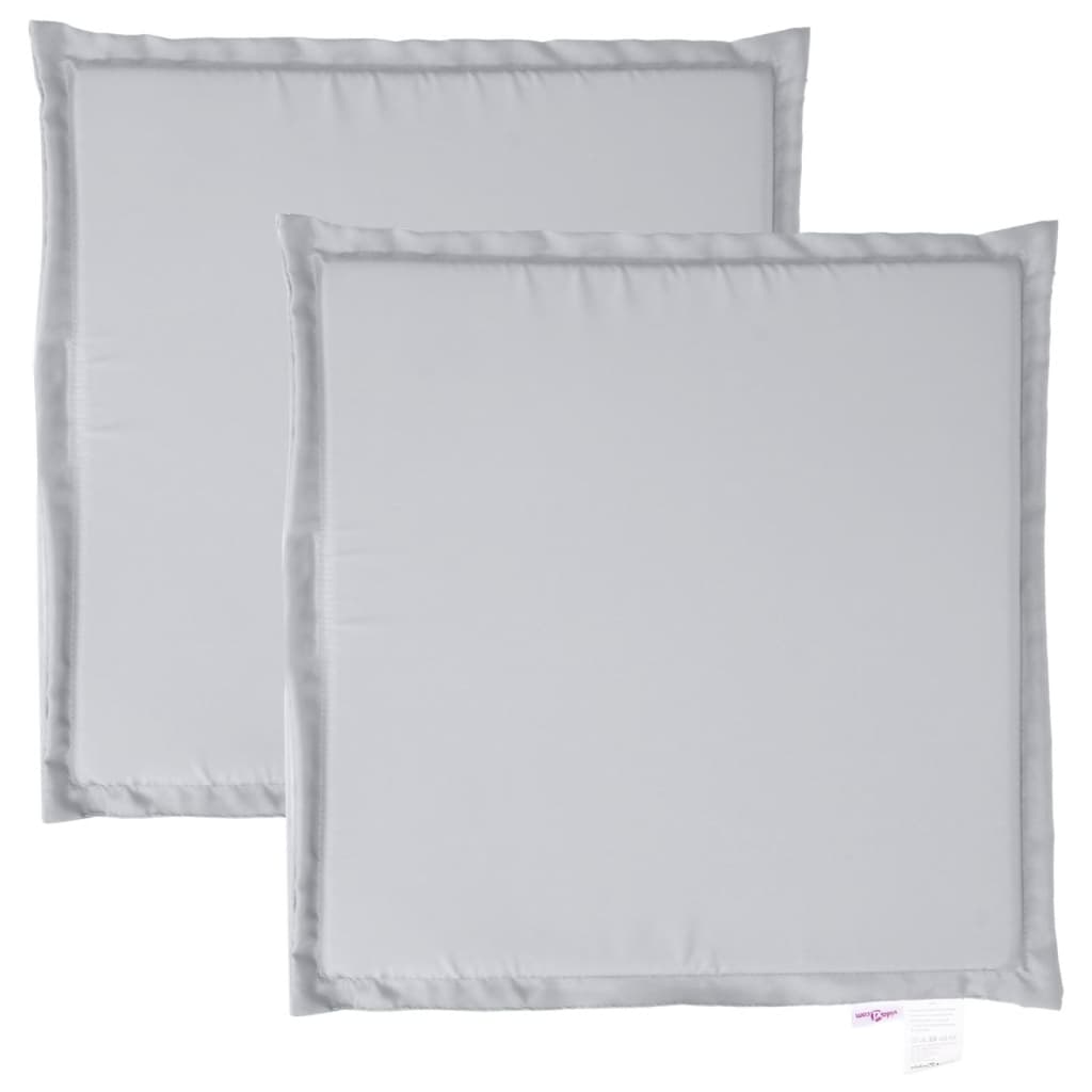 vidaXL Garten-Sitzkissen 2 Stk. Hellgrau 45x45x2 cm Quadratisch