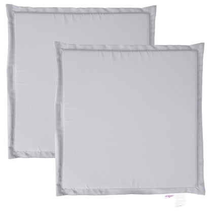 vidaXL Garten-Sitzkissen 2 Stk. Hellgrau 45x45x2 cm Quadratisch