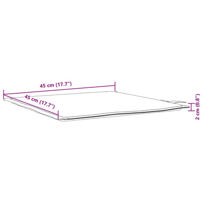 vidaXL Garten-Sitzkissen 2 Stk. Hellgrau 45x45x2 cm Quadratisch
