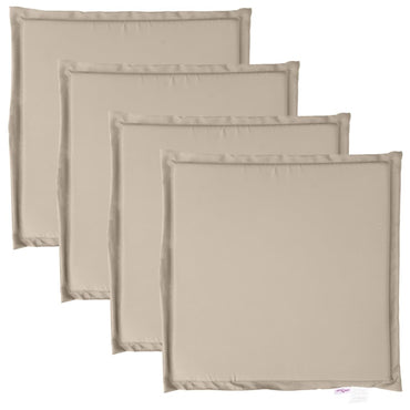 vidaXL Garten-Sitzkissen 4 Stk. Taupe 45x45x2 cm Quadratisch