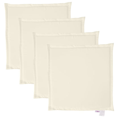 vidaXL Coussins de chaise de jardin 4 pcs Crème 45x45x2 cm Carré