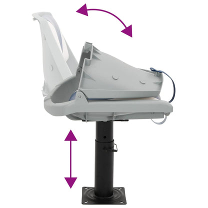 4-tlg. Bootssitz-Set Klappbar Blau und Weiß 48x51x41 cm