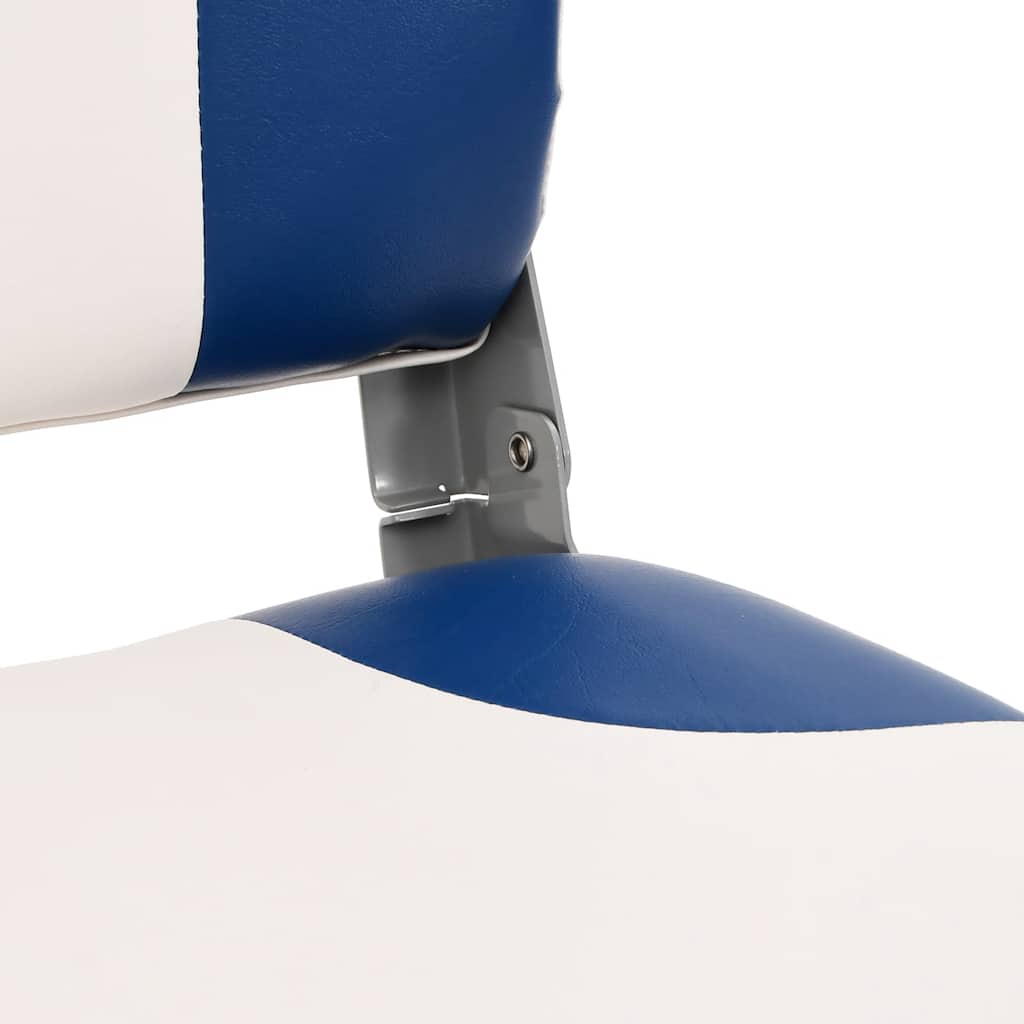 Klappbarer Bootssitz 1 Set Blau und Weiß 41x36x48 cm