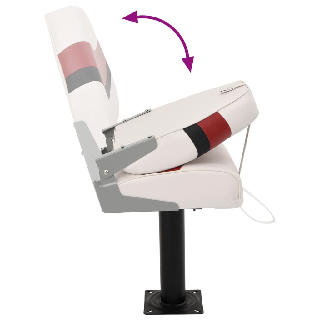 4-tlg. Bootssitz-Set Klappbar Hohe Rückenlehne