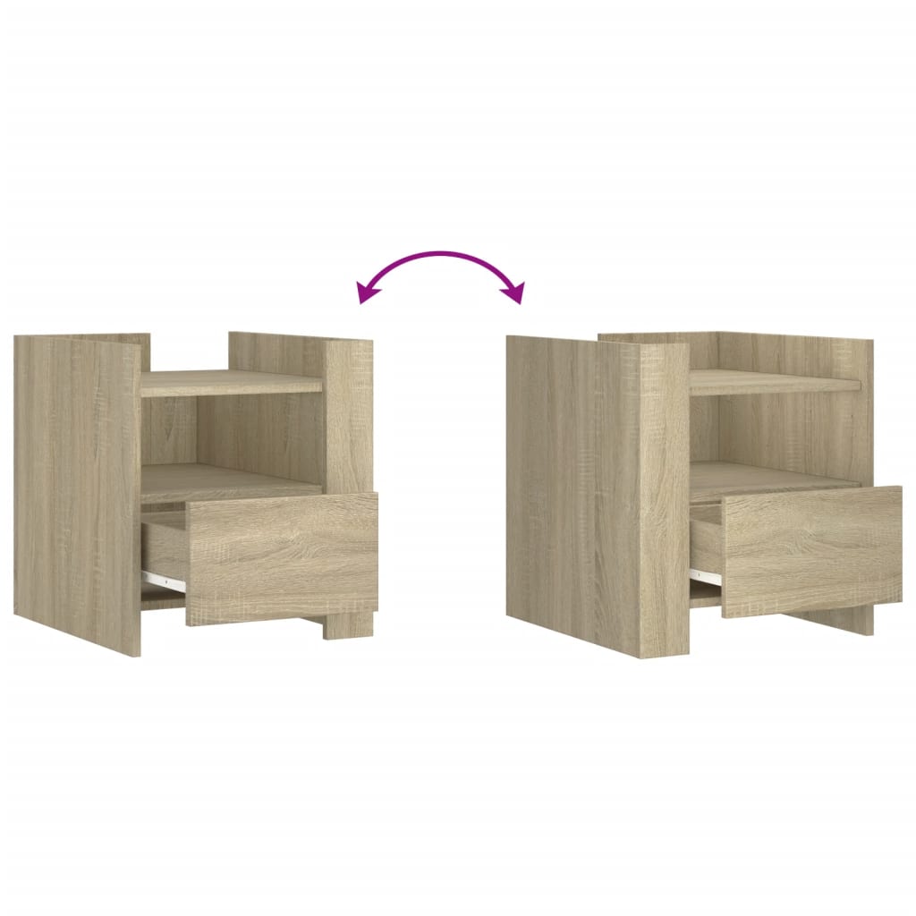 vidaXL Nachttisch Sonoma-Eiche 45x50x50 cm Holzwerkstoff