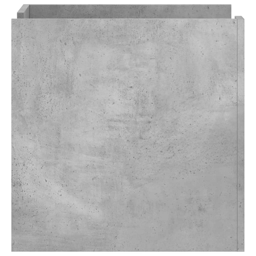 vidaXL Table de chevet gris béton 45x50x50 cm en bois d'ingénierie
