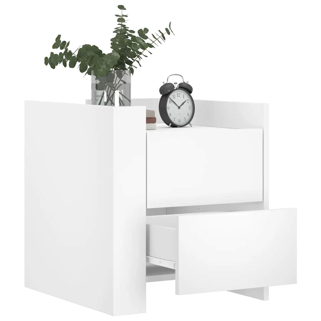vidaXL Nachttisch Weiß 45x50x50 cm Holzwerkstoff