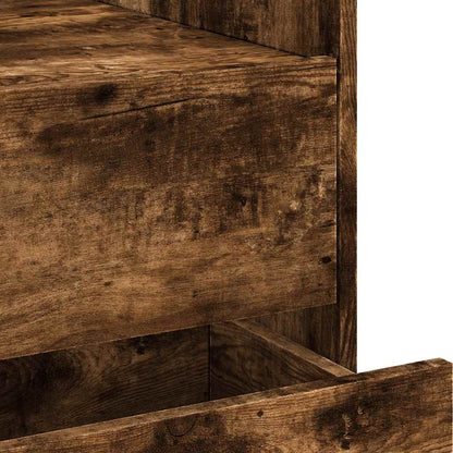 vidaXL Table de chevet chêne fumé 45x50x50 cm Aggloméré
