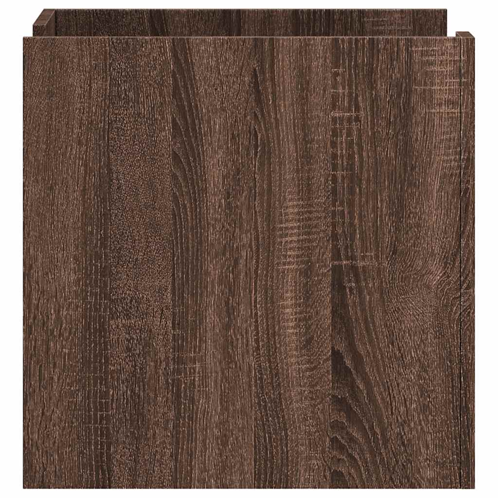 vidaXL Nachttisch Braun Eichen-Optik 45x50x50 cm Holzwerkstoff