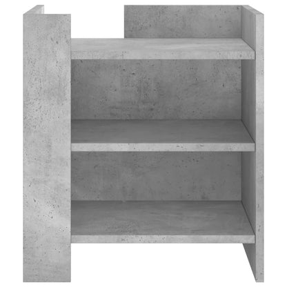 vidaXL Table de chevet gris béton 45x50x50 cm en bois d'ingénierie