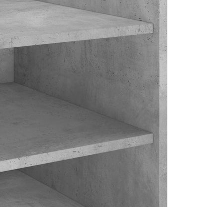 vidaXL Table de chevet gris béton 45x50x50 cm en bois d'ingénierie