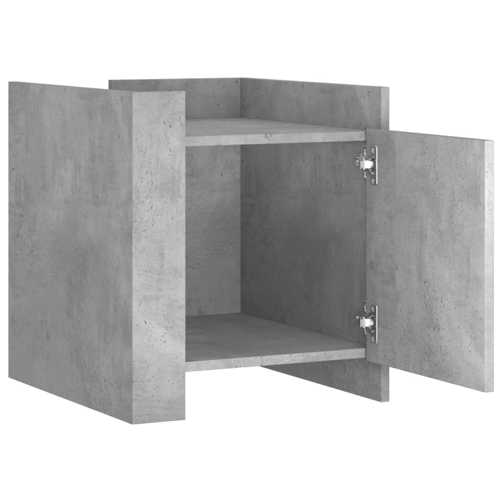 vidaXL Nachttisch Betongrau 45x50x50 cm Holzwerkstoff