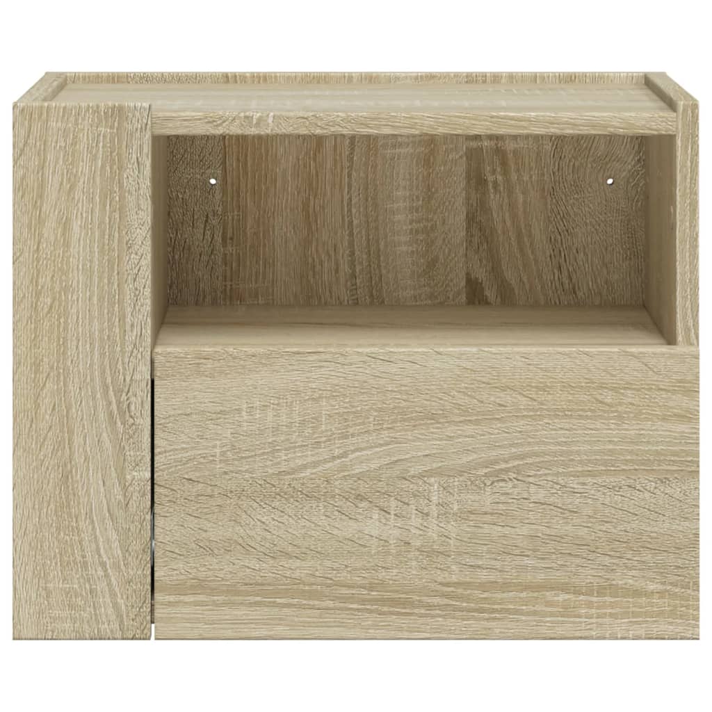 vidaXL Wand-Nachttische 2 Stk. Sonoma-Eiche 45x30x35 cm