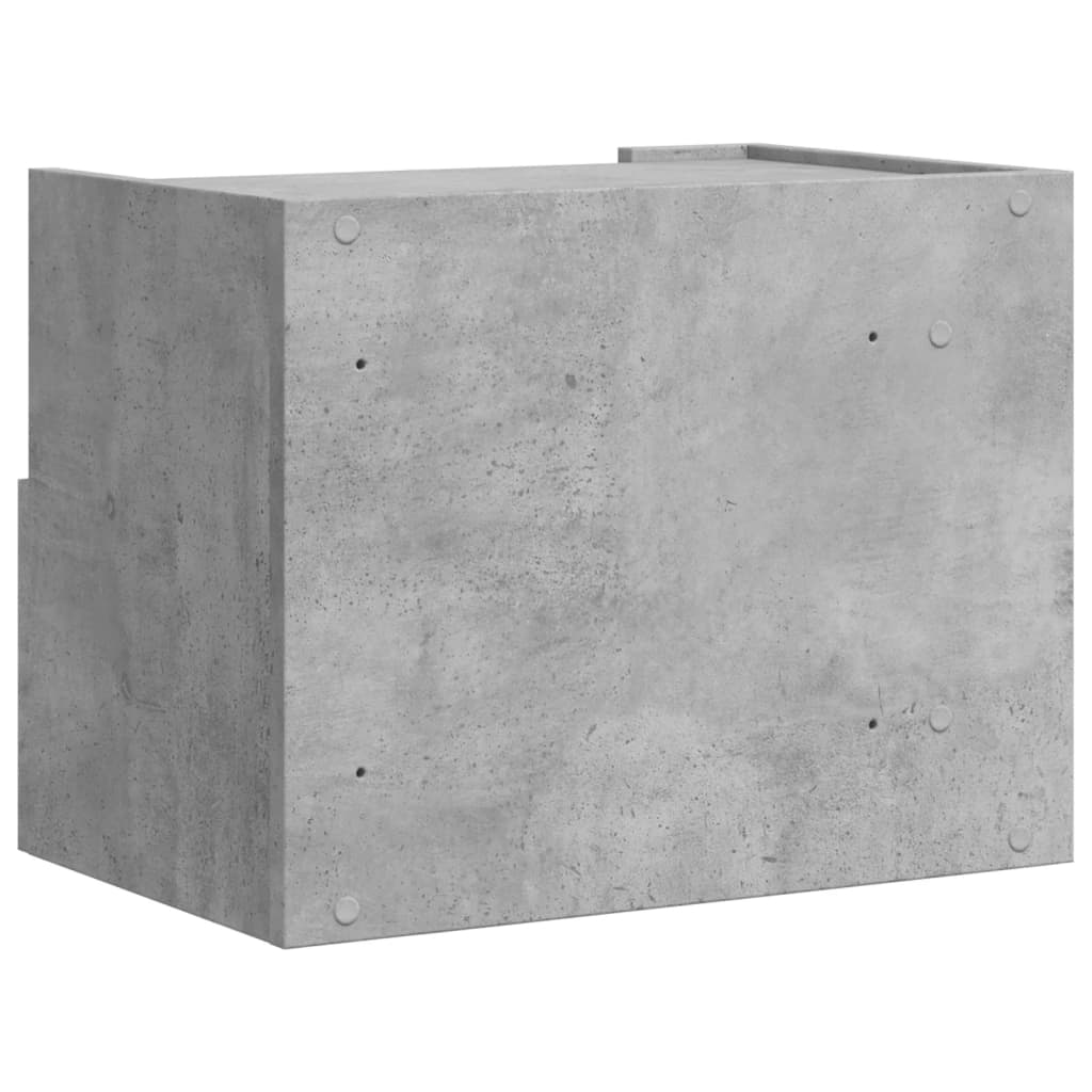 vidaXL Wand-Nachttisch Betongrau 45x30x35 cm