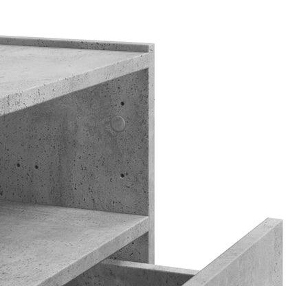 vidaXL Wand-Nachttisch Betongrau 45x30x35 cm