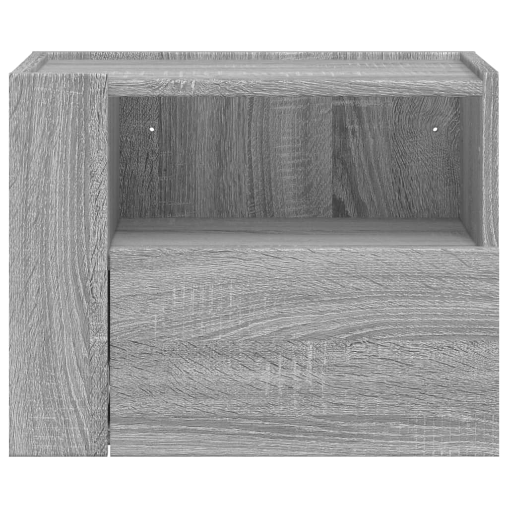 vidaXL Wand-Nachttische 2 Stk. Grau Sonoma 45x30x35 cm