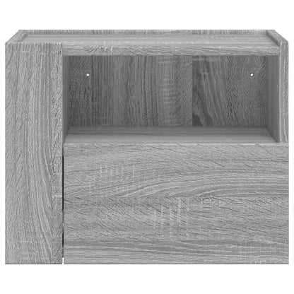 vidaXL Wand-Nachttische 2 Stk. Grau Sonoma 45x30x35 cm