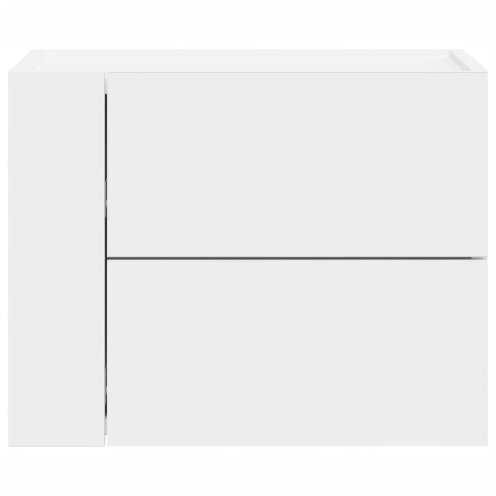 vidaXL Wand-Nachttische 2 Stk. Weiß 45x30x35 cm