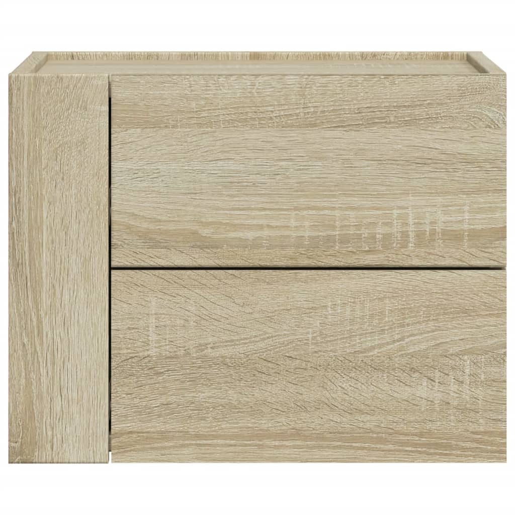vidaXL Wand-Nachttische 2 Stk. Sonoma-Eiche 45x30x35 cm