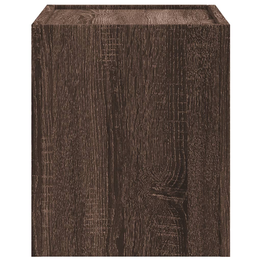 vidaXL Table de chevet murale aspect chêne marron 45x30x35 cm