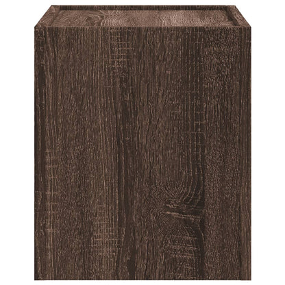 vidaXL Table de chevet murale aspect chêne marron 45x30x35 cm