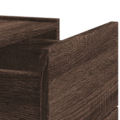 vidaXL Table de chevet murale aspect chêne marron 45x30x35 cm