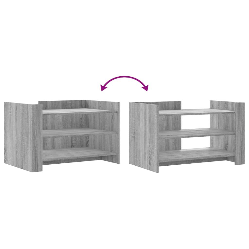 vidaXL Couchtisch Grau Sonoma 80x50x50 cm Holzwerkstoff