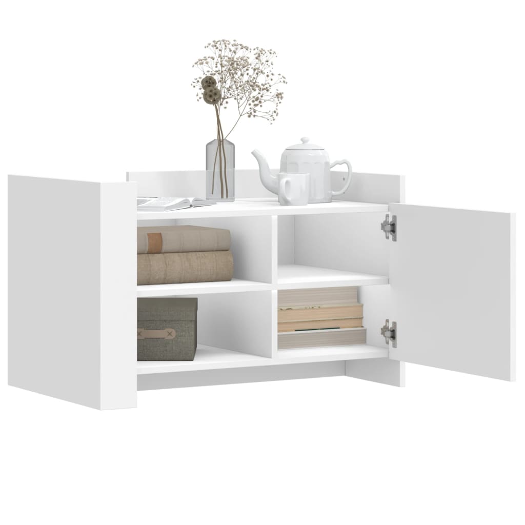vidaXL Couchtisch Weiß 80x50x50 cm Holzwerkstoff
